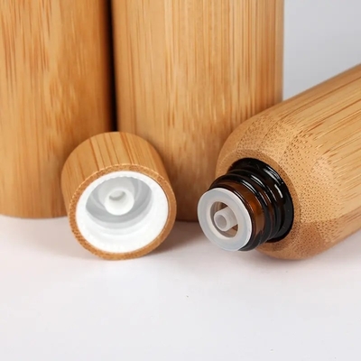 15ml 30ml 50ml Κενό Μπαμπού Κοσμετικό Ασθητικό Έλαιο γυάλινο μπουκάλι