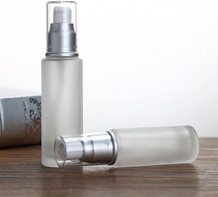120 ml 4oz παγωμένα γυάλινα μπουκάλια λοσιόν αντλία μπουκάλια διανομέας μπουκάλια καλλυντικά μπουκάλια