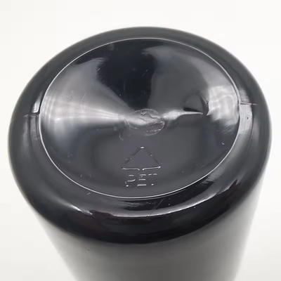 50 ml PET γυαλιστερό μαύρο πλαστικό μπουκάλι καλλυντικού ψεκασμού με μαύρο λεπτό κεφάλι ψεκασμού