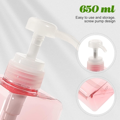 650 ml κενό ροζ σαμπουάν μπουκάλι ζελέ ντους πλαστικό μπουκάλι για κατοικίδια