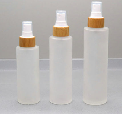 100ml παγωμένο μπουκάλι γυαλιού με την καλλυντική φροντίδα δέρματος εμπορευματοκιβωτίων τονωτικού αντλιών μπαμπού
