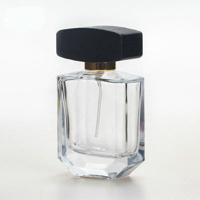 30ml κενά μπουκάλια αρώματος γυαλιού 28MM 28/400 τετραγωνικά ξύλινα καλύμματα