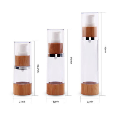χωρίς αέρα μπουκάλια αντλιών 0.5oz 30ml 33/410 καλλυντικό που συσκευάζει 33mm