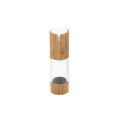 15ml 34mm χωρίς αέρα ψεκαστήρας 34/400 μπαμπού μπουκαλιών αντλιών αεροστεγές μπουκάλι αντλιών