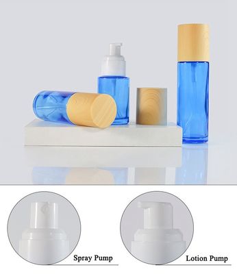 110ml μπλε μπουκάλια ουσιαστικού πετρελαίου 37/415 37mm καλλυντικά βάζα γυαλιού με τα καπάκια