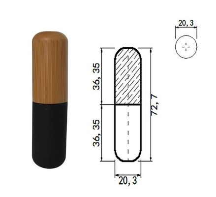 4ml επαναληπτικής χρήσεως κενό μπαμπού ΚΑΠ 21mm cOem Diy σωλήνων εμπορευματοκιβωτίων κραγιόν